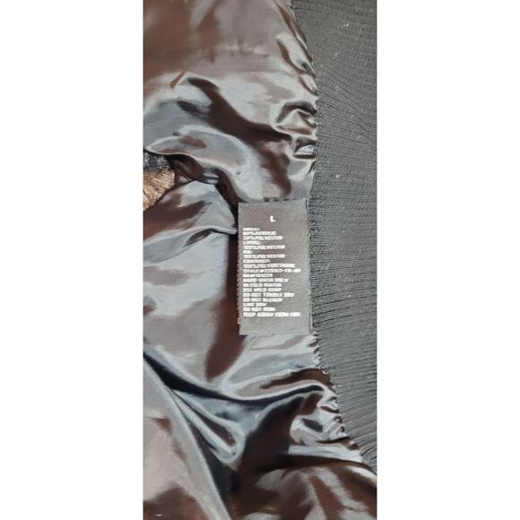 Womens Sleeveless Brown Sweater Vest Faux Fur Collar L Glam Mob Wife Western - Picture 9 of 12